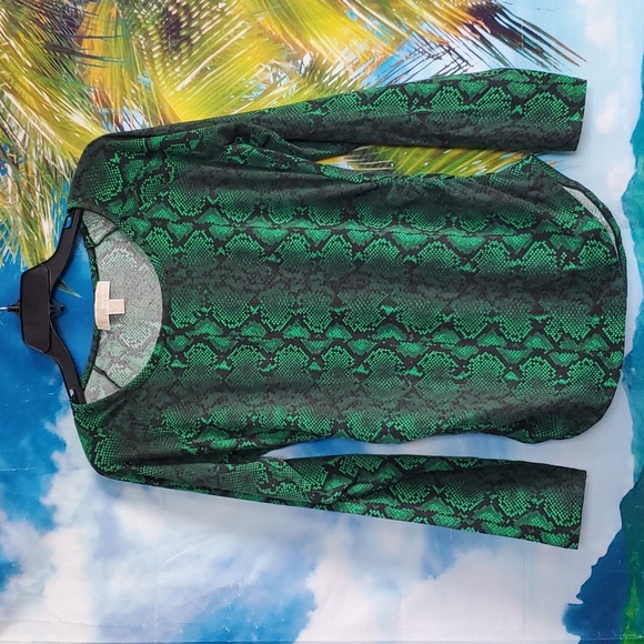 Michael kors Long sleeves snake skin print women's size M - Picture 1 of 5